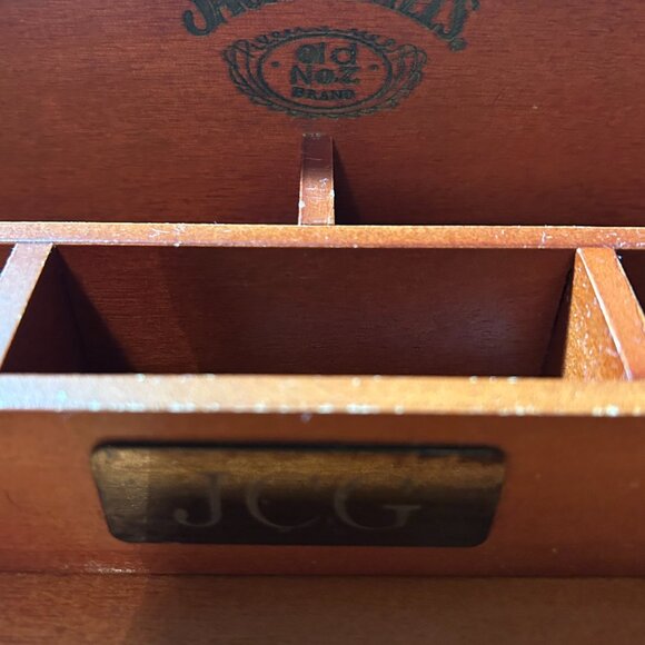 Mid-Century Jack Daniel's Wooden Dresser Top Organizer - Picture 3 of 15